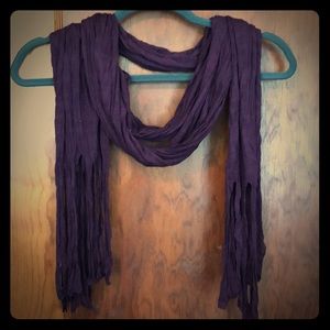 Eggplant Colored Express Scarf with Fringe